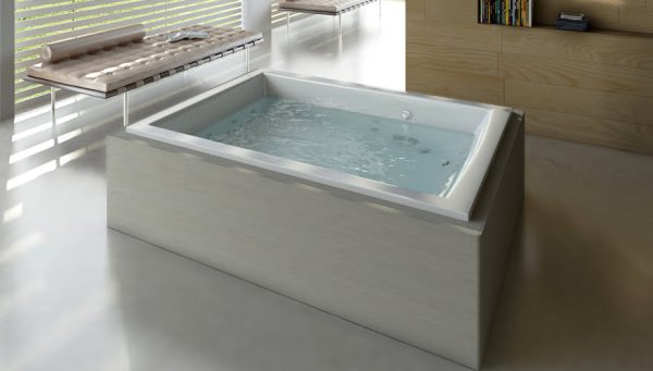 Bañera JACUZZI© con hidromasaje Clean 180x120