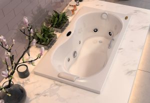 WTQWYU Bañera JACUZZI© con hidromasaje Espree 153x81x54