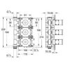 Grohe® Cuerpo empotrable Rápido C para triple llave de paso codigo 35031000 