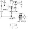 Grohe® WAVE S-SIZE mezclador monomando de lavatorio codigo 23583001