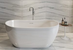 Bañera JACUZZI© Exenta Modelo RIVA CORIAN 164x082x062