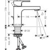 Hansgrohe Vernis Shape Mezclador monomando de lavabo 100 con vaciador automático codigo  71561000