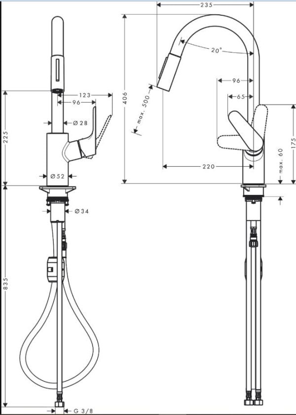 Hansgrohe hansgrohe Focus M41 Negro Mate 31815670